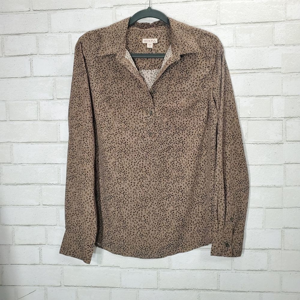 Merona cute half button down blouse